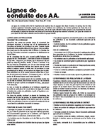 Page de garde de Ligne de conduite des AA sur les Comité des publications