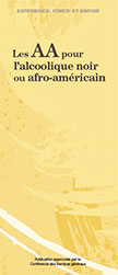 Couverture de la brochure AA: Les AA pour l'alcoolique noir ou afro-américain