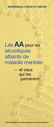 Couverture de la brochure AA: Les AA pour les alcooliques atteints de maladie mentale – et ceuz qui les parrainent