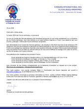 Image of Letter from the Chairperson of Regional Forums - French