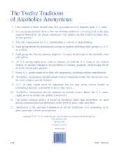 Front cover of the AA pamphlet: The Twelve Traditions of Alcoholics Anonymous